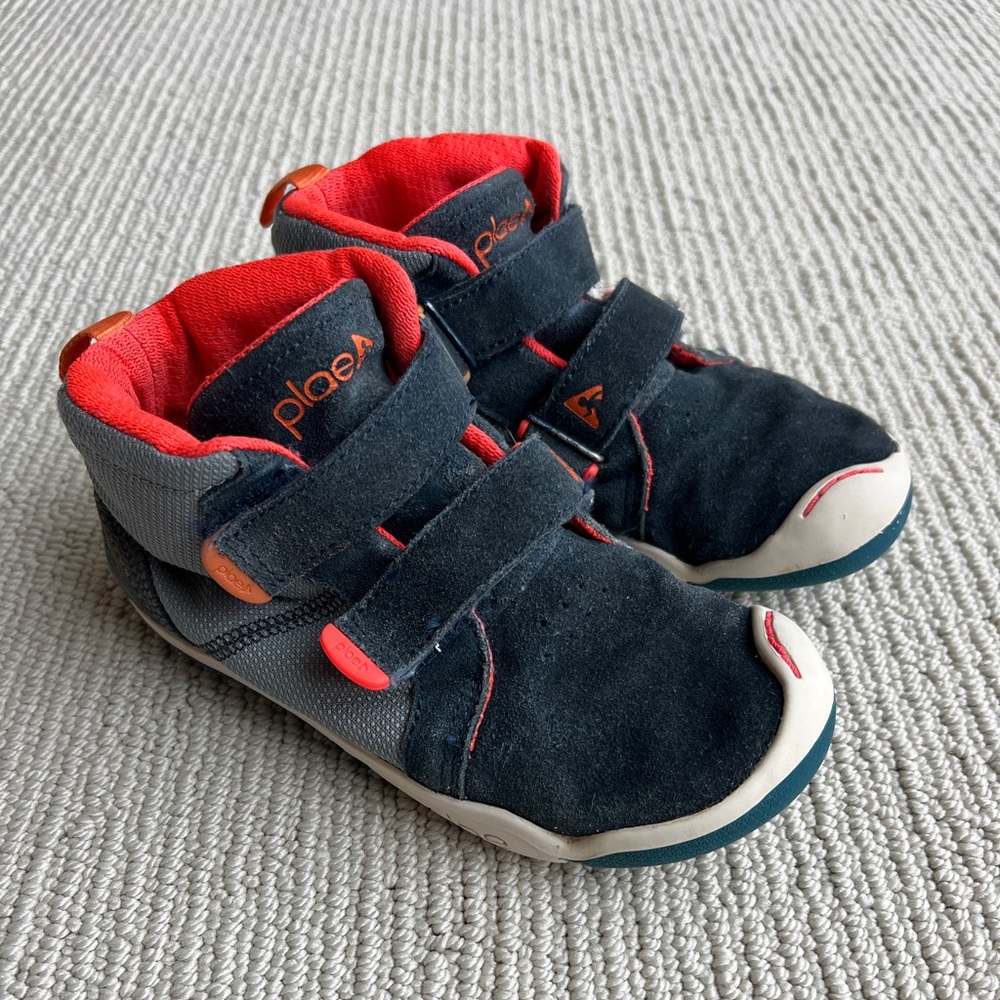 Plae max sneakers Astro blue orange suede washable flexible tennis shoes